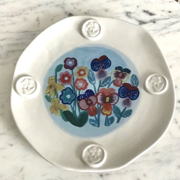 Anthropologie Francesca Kaye Handpainted Glazed Plate New In Box - Picture 6 of 10